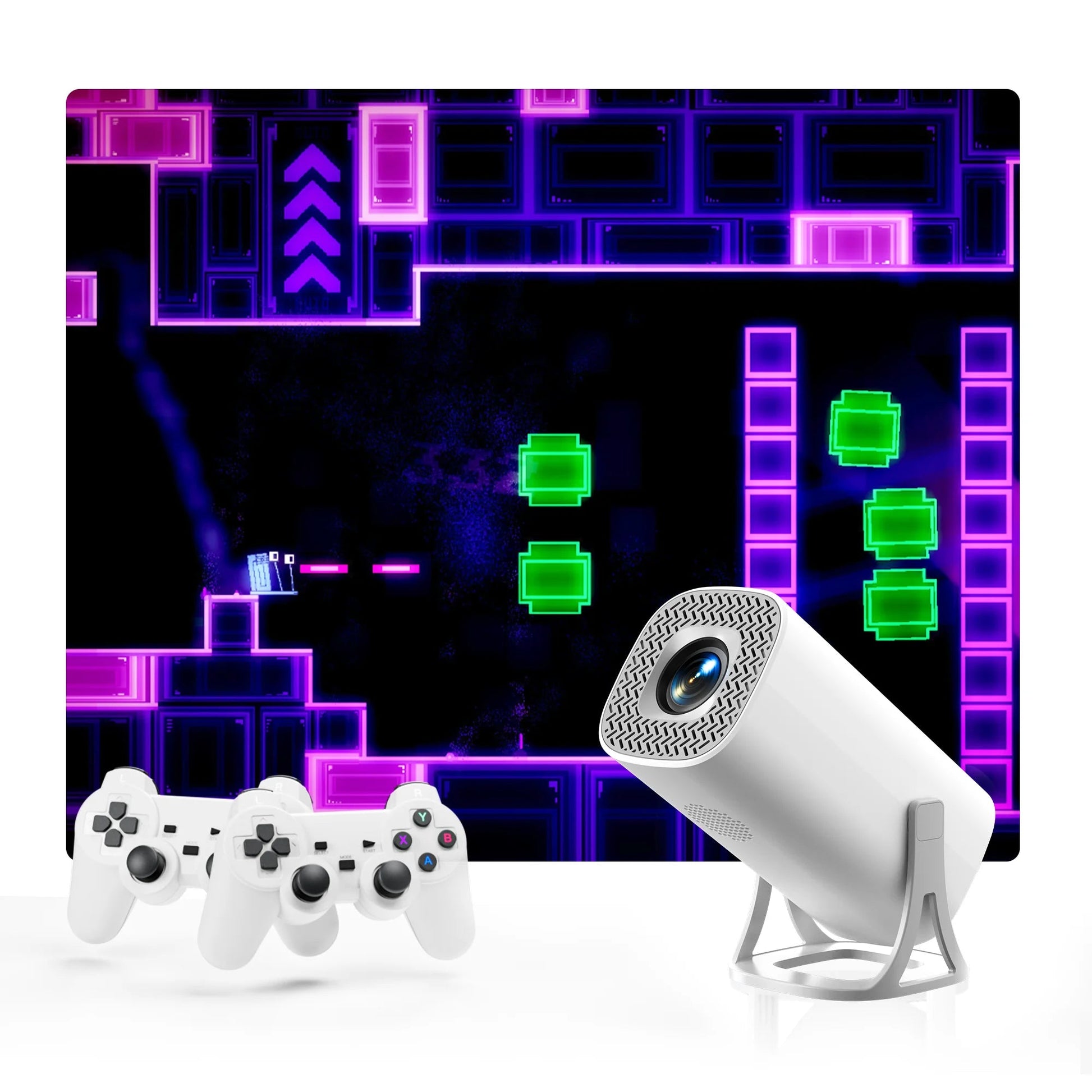 S40MAX Android 11 Gaming Projector 64GB TF Card Wireless Gaming Controller Dual WIFI 1280*720P Home Theater Portable Projector Good Vibrations