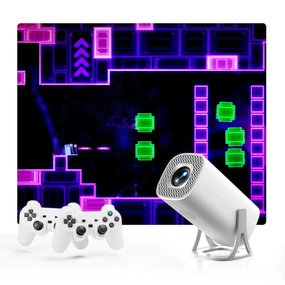S40MAX Android 11 Gaming Projector 64GB TF Card Wireless Gaming Controller Dual WIFI 1280*720P Home Theater Portable Projector Good Vibrations