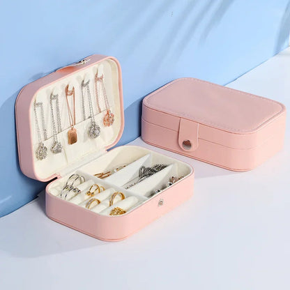 2024 Portable Jewelry Box Jewelry Organizer Display Travel Jewelry Case Boxes Button Leather Storage Zipper Jewelers Good Vibrations