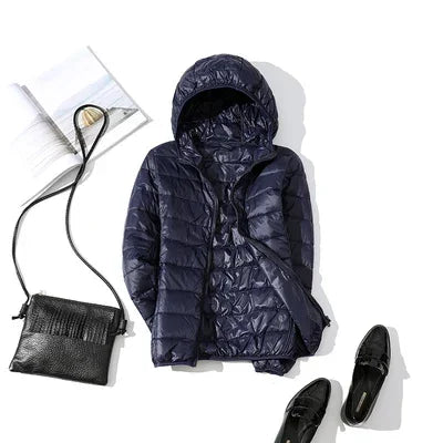 2021 New 90% Duck Down Jacket Women Autumn Winter Coat Lady Ultralight Down Jacket Good Vibrations
