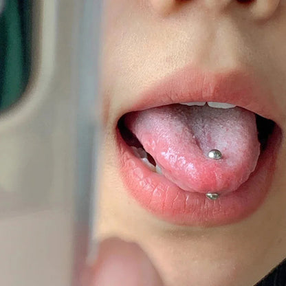 14G Tongue Rings Nipple Rings Surgical Steel Barbell Nipplering Body Piercing Jewelry for Women Men 12MM 14MM 16MM 18MM Bar Leng Good Vibrations