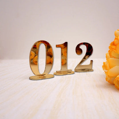 Numbers 1-10/1-20 Base Set Mirror Table Numbers Wedding Birthday Party Table Card Baby Shower Wedding Decoration Number Holder Good Vibrations