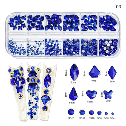 12grids Half Round Pearls Beads 3D Nail Charms 1.5/2/2.5/3/4/5mm White Flatback Pearls Nail Jewelry Nail Craft Pearl Rhinestones Good Vibrations