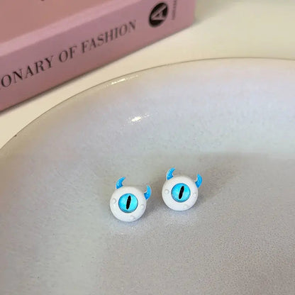 Kiss Jewelry Halloween Little Monster Wing Bat Eye Stud Earrings Women Cute Animal Eye Punk Earring Girls Y2K Brincos Party Gift Good Vibrations