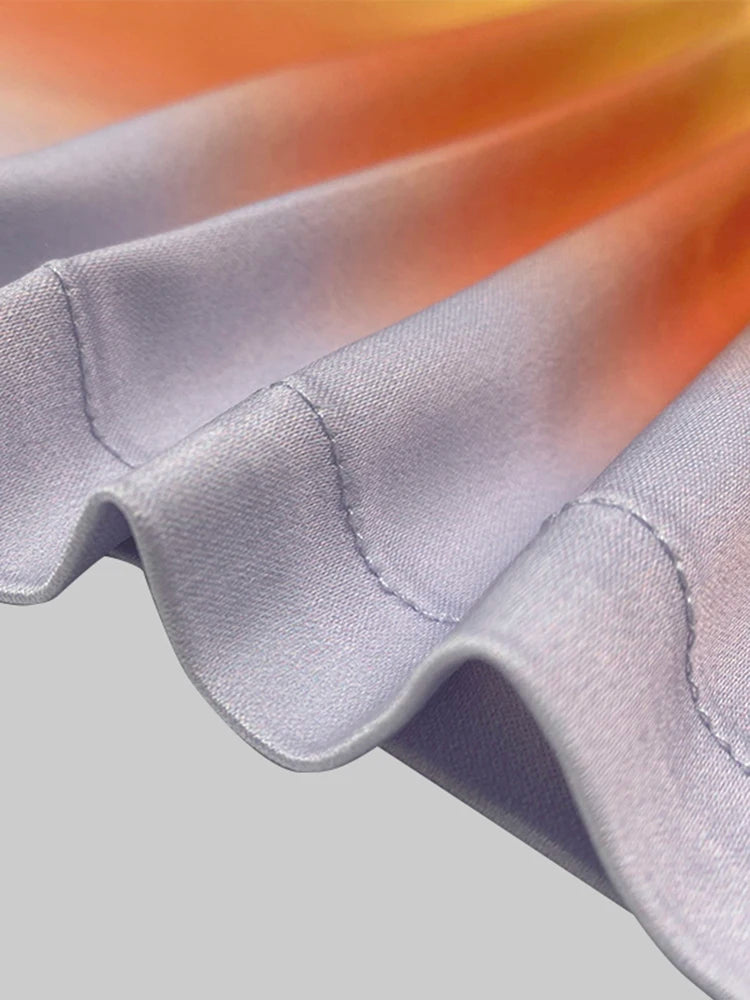 Beautyblue Gradient Suit Pants Pleated Pant for Women 2025 New Elegant High Waisted Loose Pocket Fashion Long Commuter Trousers Good Vibrations