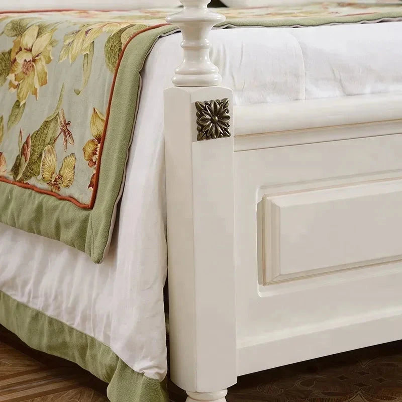 Leather Headboard King Size Bed MDF Wooden New American Style Blackish Green Home Furniture Bedroom Furniture 1 Bed Modern Good Vibrations