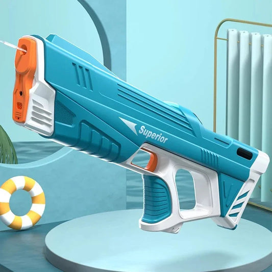 New Water Gun Electric Full Continuous Firing Toy Summer Beach Pool Water Toy Gun Fully Automatic Water Absorption Toys for Kids Good Vibrations