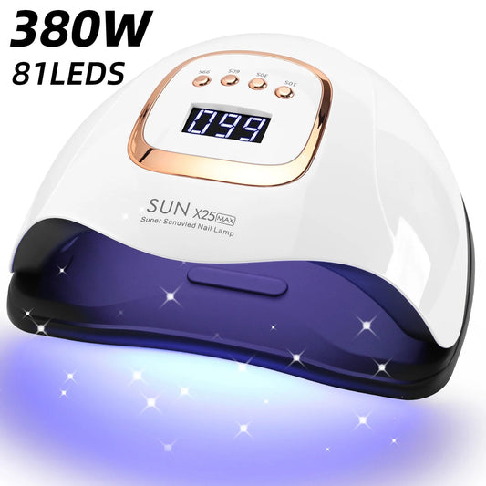 DianaBeauty 380W LED UV Lamp Dryer for Nails Gel Polish Drying Lamp with 4 Timer Setting Auto Sensor Professional Nail Light Good Vibrations