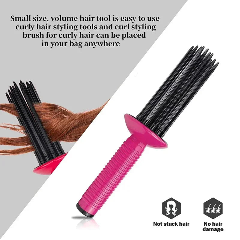 Innovative Comb Round Does Not Hurt Hair ABS Curling Make Up Brush Roller Roll Comb Hairdressing Tool Good Vibrations