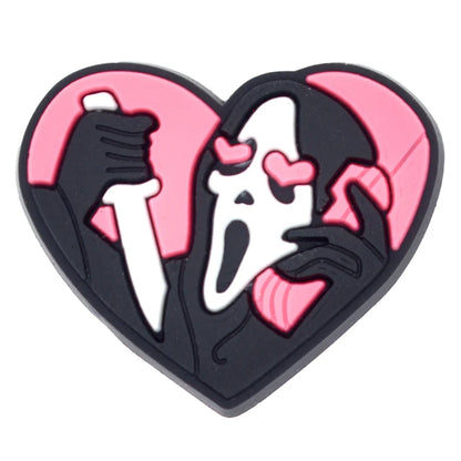 1PCS Hot Selling Ghost Series Shoe Charm PVC Sandal Accessories DIY Cartoon Skeleton Bag Wristband Decor Halloween Gifts Good Vibrations