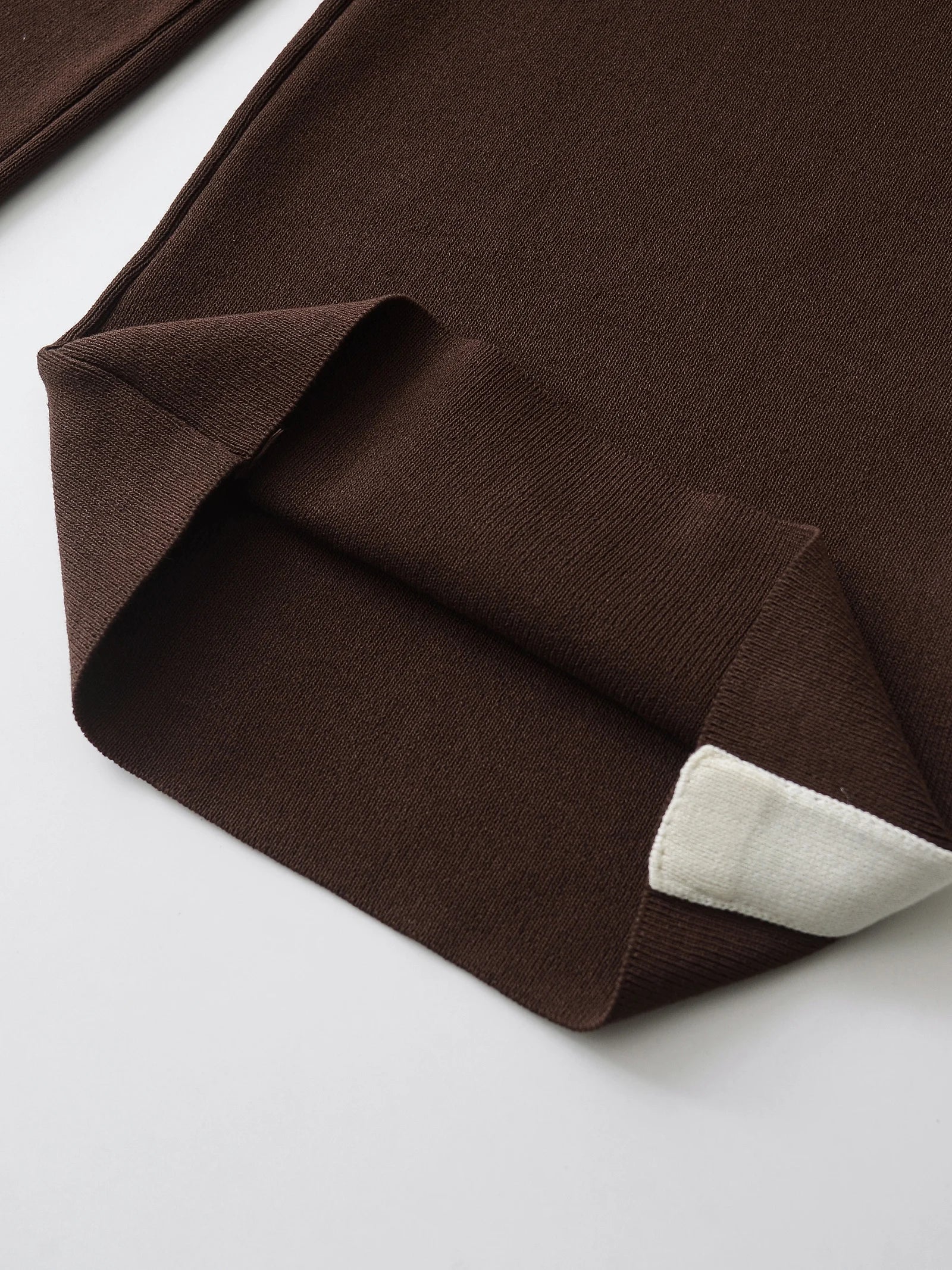 DUOPERI Women Fashion 2 Piece Sets Brown Pullover Sweatshirts & High Elastic Waist Trousers Feamle Chic Lady Pants Set Good Vibrations