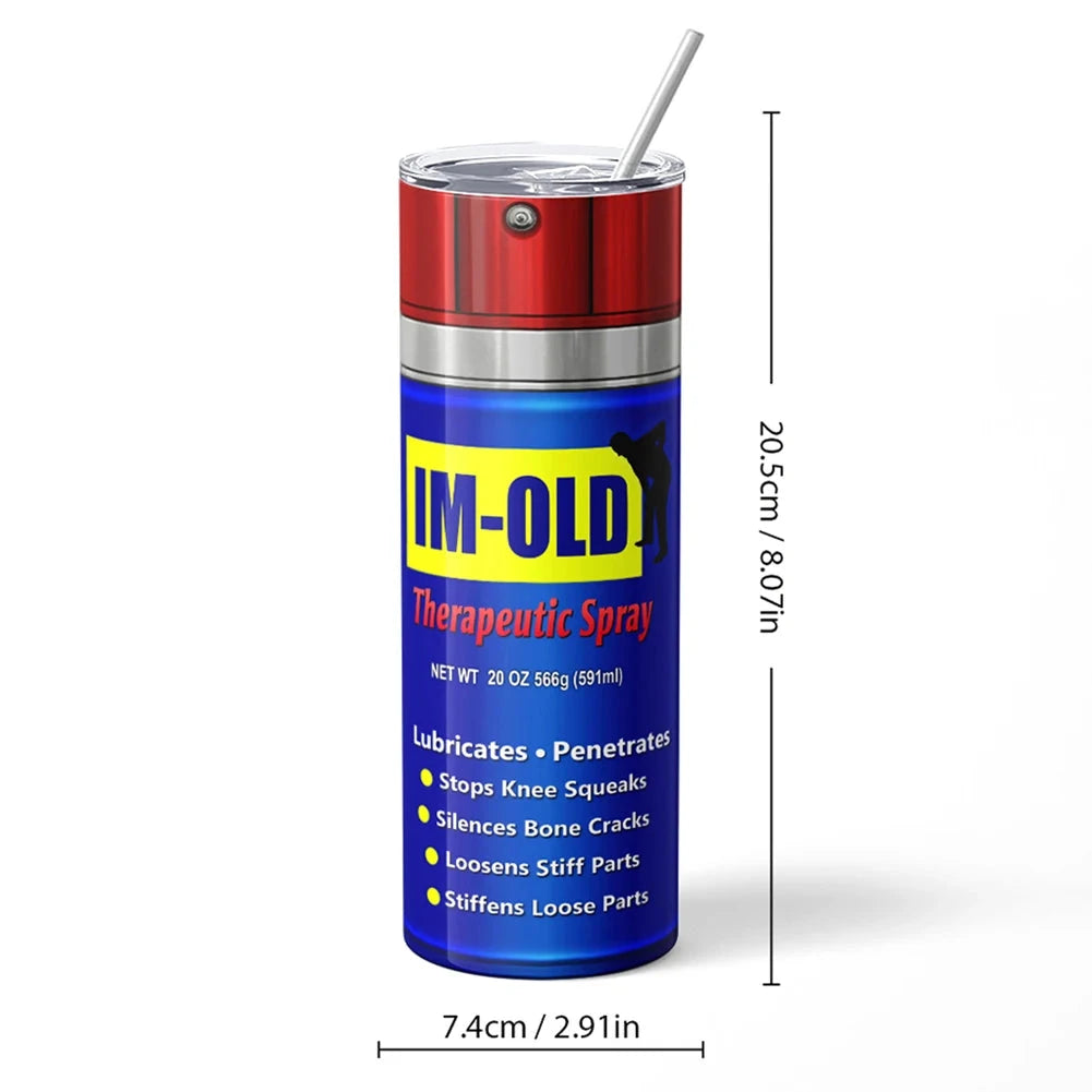 WD40-Dirty Pattern Thermos-Cup 20oz Stainless Steel Insulation Straight Water Anytime Bottle Leakproof Food Grade Travel Mug Good Vibrations Adult Super Store