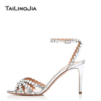 Strass Heeled Sandals Diamond Quality Custom Sparkle Wedding High Heels Manufacturer Good Vibrations