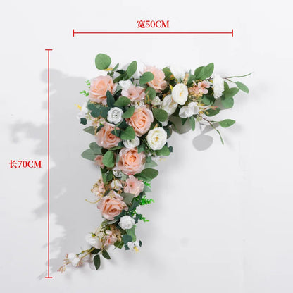 Artificial Flower For Wedding Welcome Sign Decoration Window Hall Exhibition Decor Photo Props Flower Backdrop Party Arrangement Good Vibrations