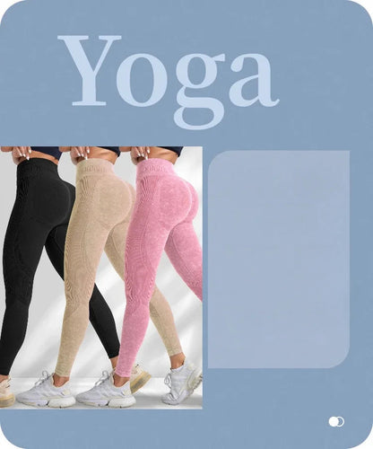 Women Seamless Gym High Waist Yoga Pants Hip Lifting Outdoor Sports Tight Waist Letter Sand Washed Pants Exercise Yoga Leggings Good Vibrations
