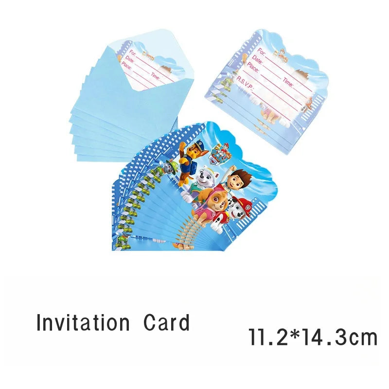 Hello Kitty Birthday Invitation Cards Pokemon Pikachu Invitations PAW Patrol Greetings Card Celebrate Birthday Party Supplies Good Vibrations