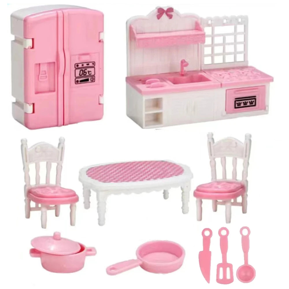1:12 Dollhouse Ice Cream Truck Baby Bed Simulation Miniature Scene Display Dessert Car Bunk Bed Bathroom Kitchen Toy For Girl Good Vibrations