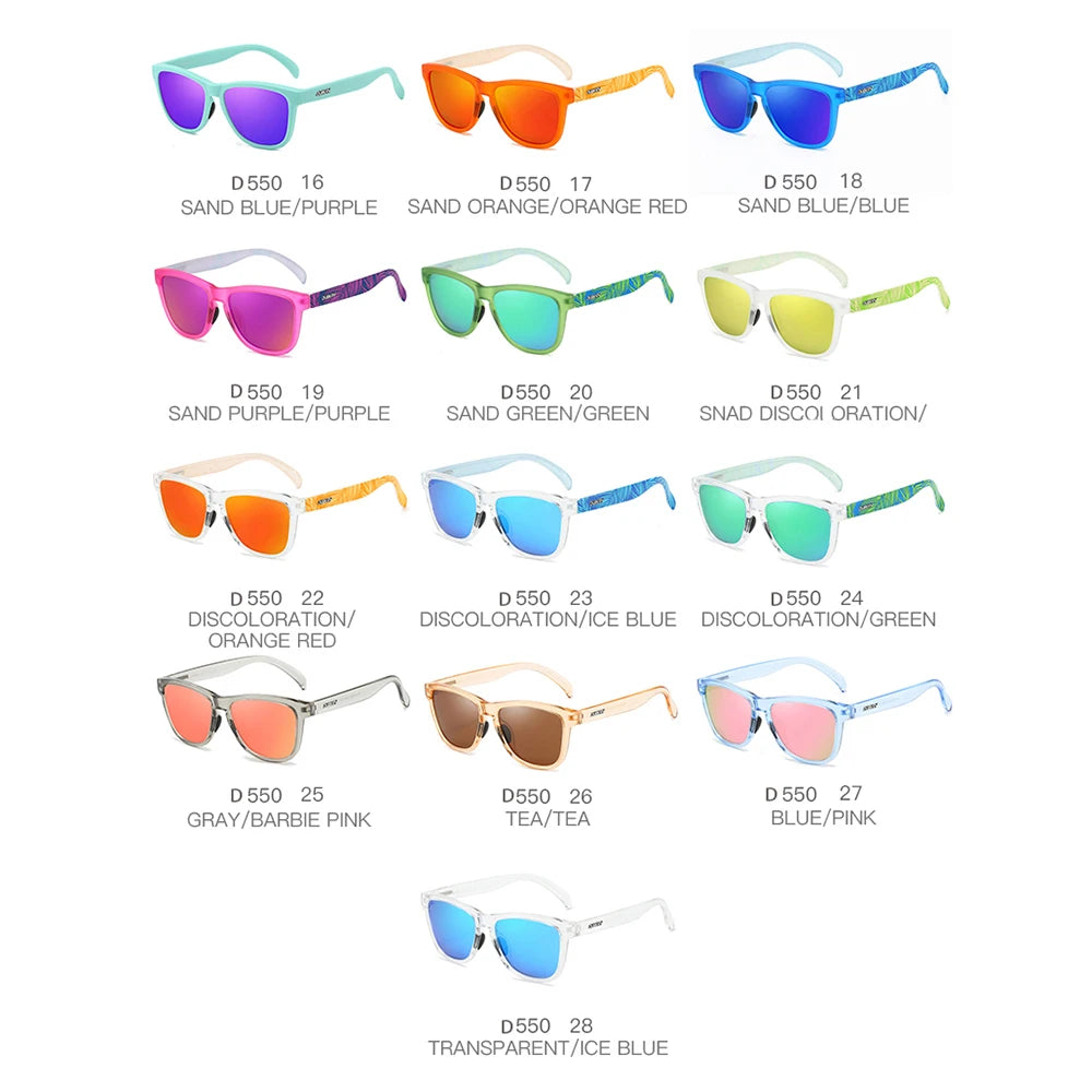 DUBERY Full Rim Polarized Sunglasses For Men And Women 28 Colors Model 550 Good Vibrations