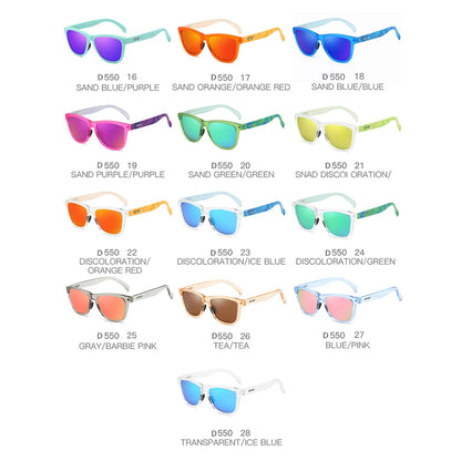 DUBERY Full Rim Polarized Sunglasses For Men And Women 28 Colors Model 550 Good Vibrations