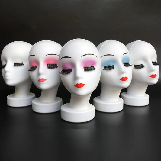Wig Head Mannequin Manikin with Makeup Wigs Display Stand for Wigs Making Hats Hairpieces Hats Jewelry Necklace Glasses Display Good Vibrations
