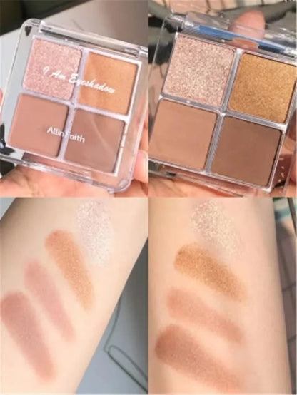 Dream Girl Eyeshadow Palette 9 Colors Snowflake Shimmer Matte Highlights Cool Tone Eye Shadow Korean Make-up Women Cosmetic Good Vibrations