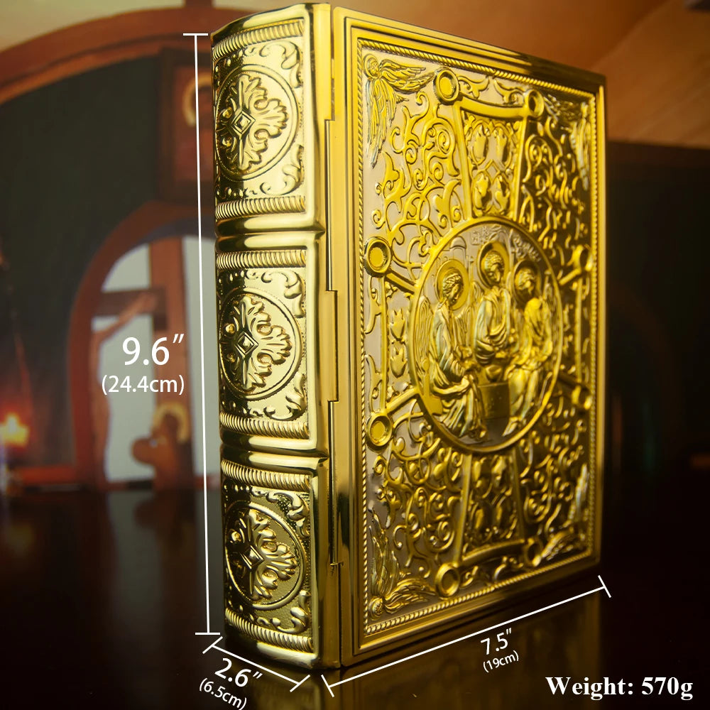 HTISOK Eastern Orthodox Holy Scriptures Gospel Book Cover  For Church With High Quality Handmade And Gold Plating Good Vibrations