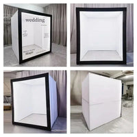Weddings Photography Background decoration Props PVC magazine photo booth backdrop party event  led photo booth with led Good Vibrations