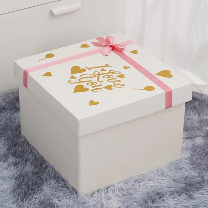 White Surprise Birthday Gift Box Extra Large Ceremony Feeling Girlfriend Present Box Special Large Size Wedding Celebration S... Good Vibrations