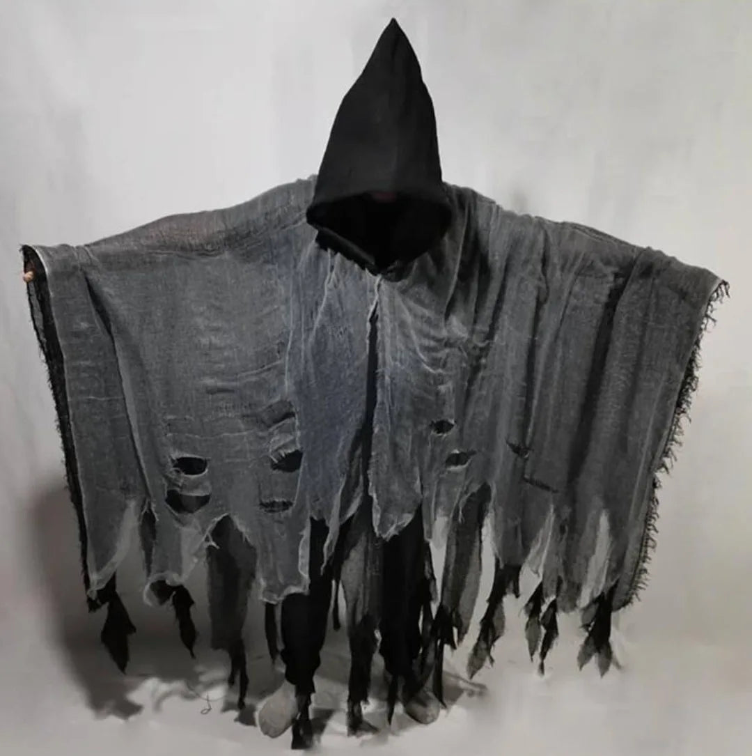 Halloween Ghost Dementors Cosplay Costume For Adult New Gothic Horror Zombie Tattered Hooded Capes Day Of The Dead Party Cloaks Good Vibrations