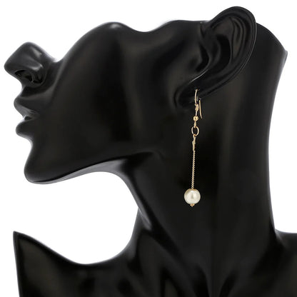 4pcs Gold-color Necklace Earring Bracelet Set Ladies Elegant Imitation-Pearls Collection Temperament Tassel Jewelry Good Vibrations Adult Super Store