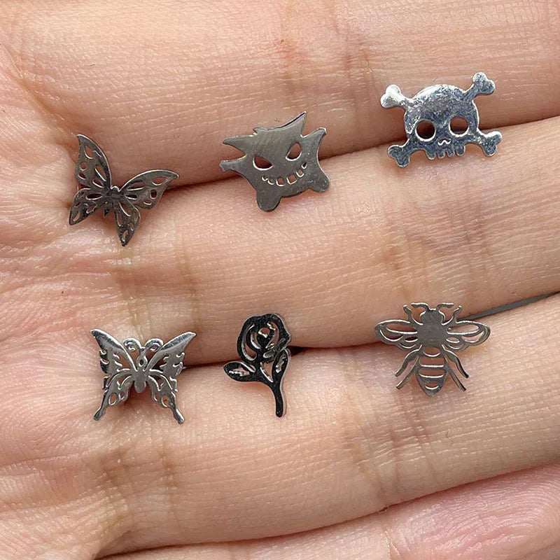 316L Titanium Steel Cute Tongue Rings Women Piercing Tongue Barbells Piercing Jewelry Ear Studs Septum Piercing Good Vibrations