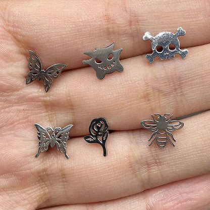316L Titanium Steel Cute Tongue Rings Women Piercing Tongue Barbells Piercing Jewelry Ear Studs Septum Piercing Good Vibrations