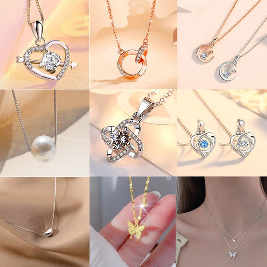 925 Sterling Silver AAA Zircon Necklace Chain High Quality Fashion Jewelry For Women Men Wedding Birthday Party Gift Good Vibrations