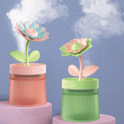 2024 USB Portable Ultrasonic Humidifier - Colorful Cup Aroma Diffuser, Cool Mist Maker, Flower Air Purifier with LED Light Good Vibrations Adult Super Store