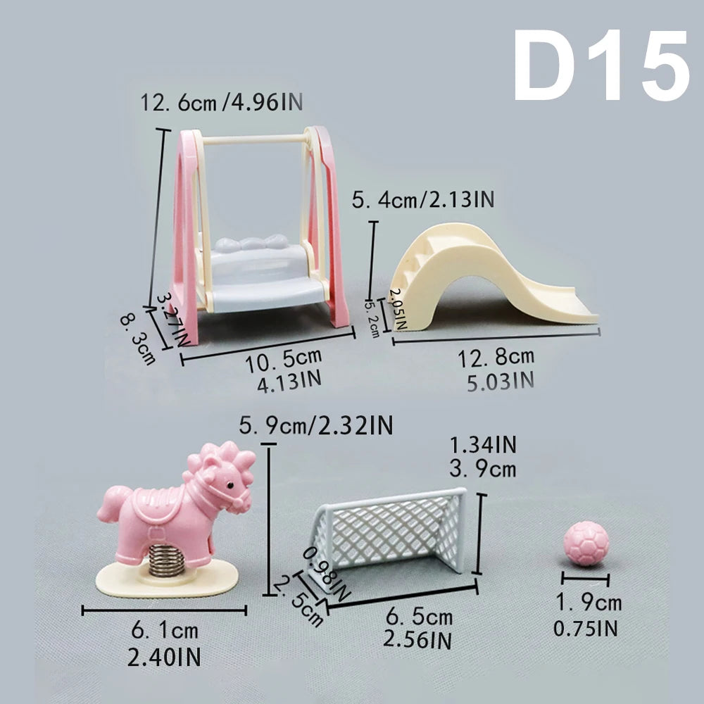 1:12 Miniature Furniture Forest Family Kitchen Toy Dining Table Dollhouse Accessories Bathroom Pretend Play For Girl Gifts Toys Good Vibrations