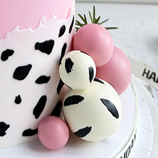 Cartoon Cow Birthday Cake Topper Farm Animals Birthday Cow Cake Pick Decorations for Cow Theme Baby Shower Kids Boys Girls Good Vibrations