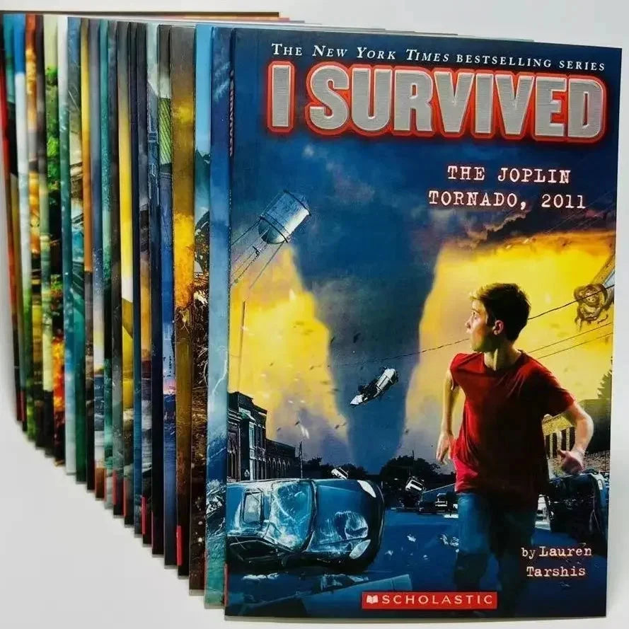 22 Books/Set I Survived English Reading Books Disaster History Survival Novel Escape Guide Children's Science Chapters Books Good Vibrations