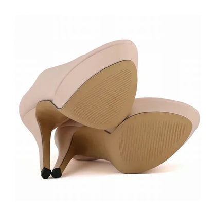 Women Boots Sexy Stilettos Fashion Autumn Winter 14cm Round Toes High Heels Ladies Casual Platform Pumps Leather Party Shoes Good Vibrations