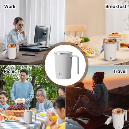 400ml Automatic Stirring Cup Mug Rechargeable Portable Coffee Electric Stirring Stainless Steel Rotating Magnetic Drinking Tools Good Vibrations Adult Super Store