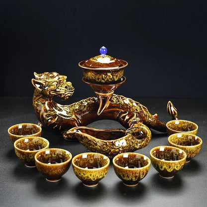 Porcelain Gaiwan Chinese Tea Set Complete Set Puer Chinese Portable Tea Set Luxury Vintage  Tea Ceremony Good Vibrations