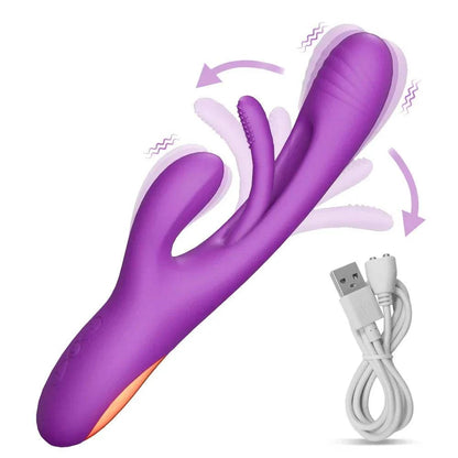 Women Clitoris Stimulator Powerful Rabbit Dildo Vibrator 