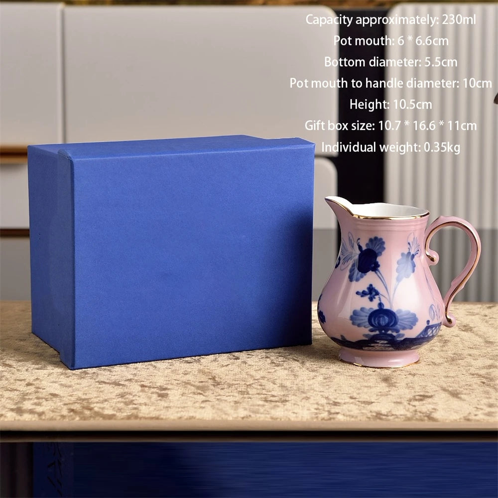 Italian Ceramic Tableware Household Jewelry Box Teapot Sugar Pot Milk Pot Kitchen Supplies Dim Sum Plate Fruit Plate Tableware Good Vibrations