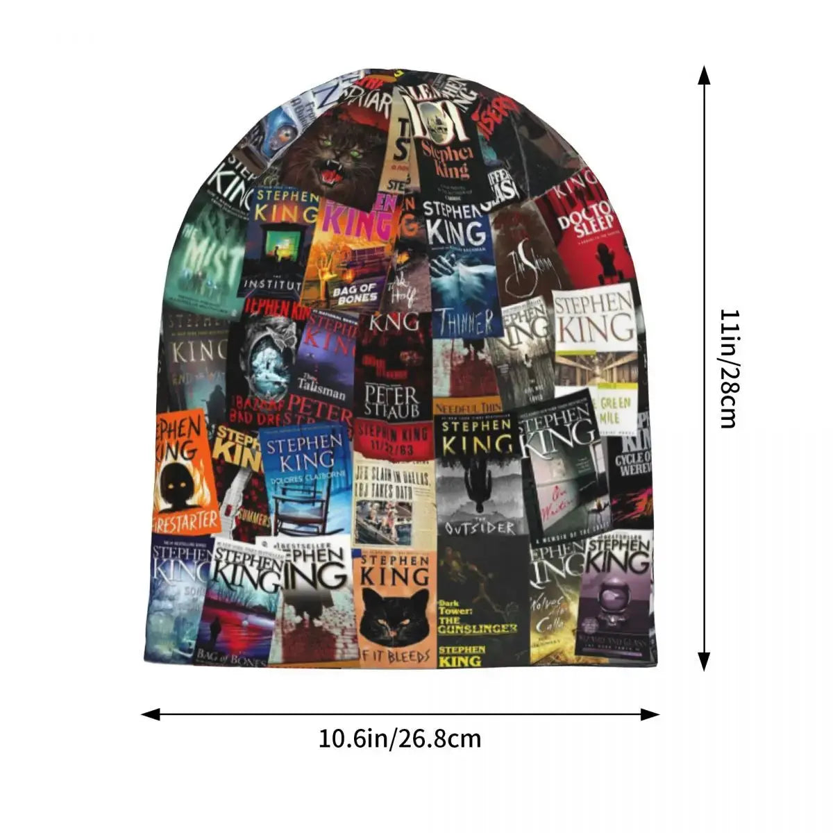 Stephen King Book Covers, Horror Bookworm Skullies Beanies Hats Warm Autumn Winter Outdoor Cap Knitted Bonnet Caps Adult Good Vibrations