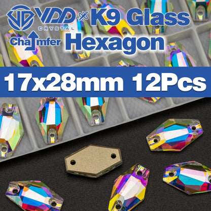 VDD Chamfer AAAAA Top Quality K9 Glass Sew On Rhinestones Sewing Crystal AB Flatback Stone For Clothes Accessories Wedding Dress Good Vibrations