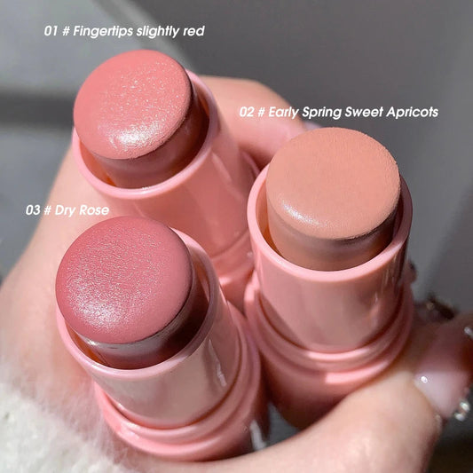 SHAQINUO Energizing Blush Stick - Natural Matte Finish, Creamy Texture, Easy to Blend for a Youthful Glow Good Vibrations