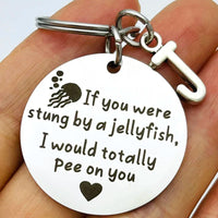 Funny Friendship Gifts for Women Men Friends Sisters True Friends Jewelry Gift Sister Gifts If You Were Stung By A Jellyfish Good Vibrations