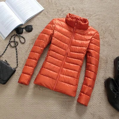 2021 New 90% Duck Down Jacket Women Autumn Winter Coat Lady Ultralight Down Jacket Good Vibrations