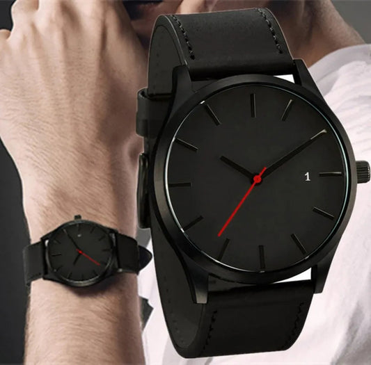 Relogio Masculino Sports Men's Wristwatches Leather Male Clock Minimalistic Watches Famle Quartz Simple Designer Reloj Hombre Good Vibrations