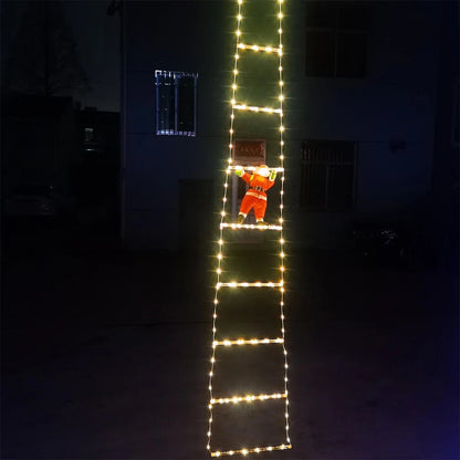 3M Santa Claus Climbing Ladder Outdoor Christmas Decoration Home Garden Cristmas Tree Ornement New Year Gift Xmas Tree Decor Good Vibrations