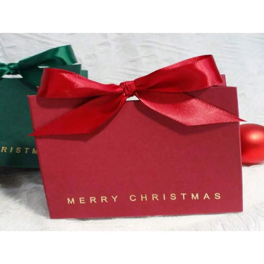 5 Simple Christmas Gift Boxes Gold Foil Merry Christmas Letters Black Red Green Holiday Boxes Good Vibrations